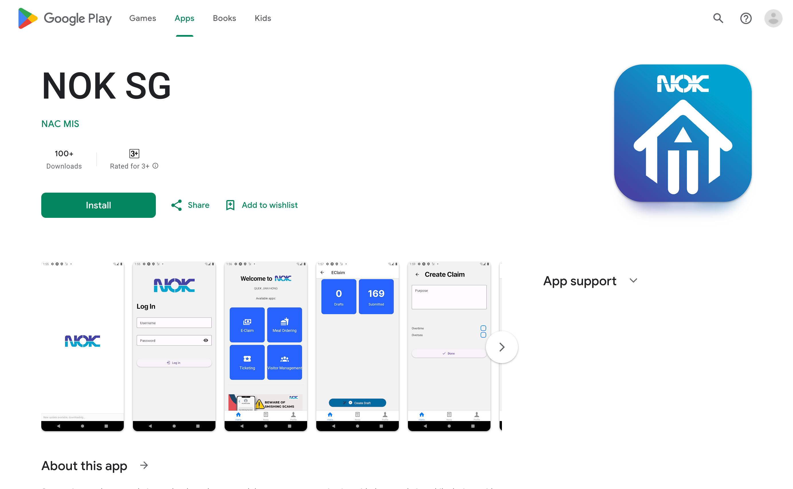 Preview of project NOK SG App